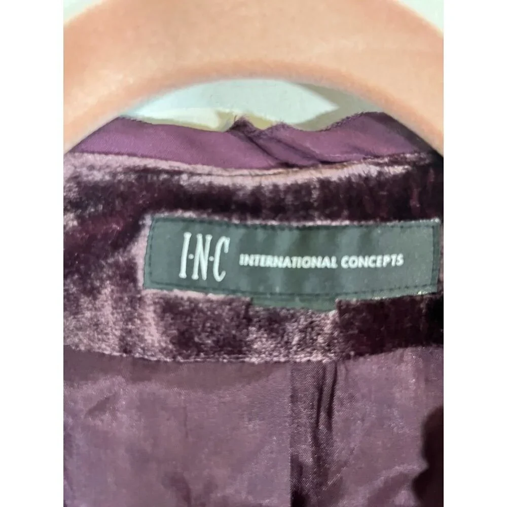 Retro Velvet Jacket S Purple‎ Y2K Preppy Feminine Coquette Festive Holiday 80s